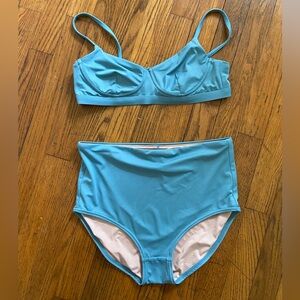 Madewell second wave seamed bikini (*size S top; size M bottom*)